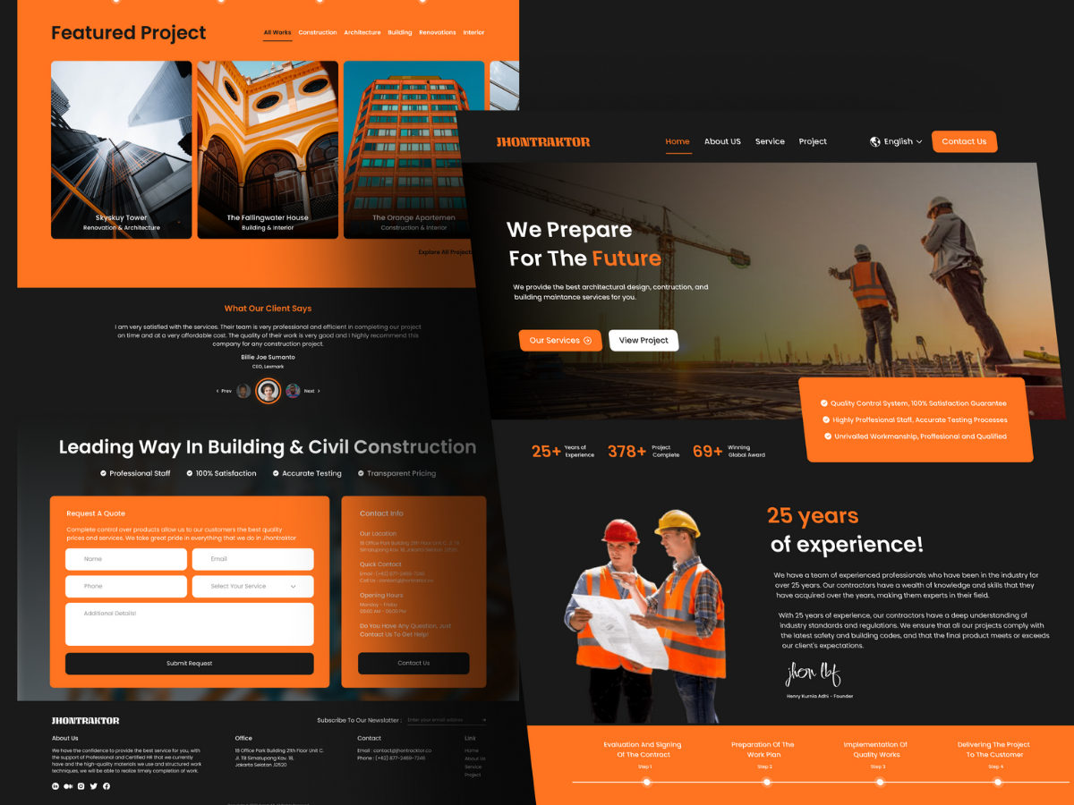 Website Design and Development For Construction Company